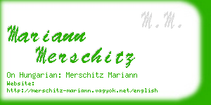 mariann merschitz business card